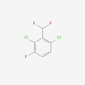molecular formula C7H3Cl2F3 B1447440 2,6-Dichloro-3-fluorobenzodifluoride CAS No. 1806329-32-7