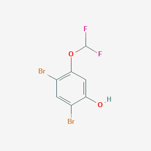 molecular formula C7H4Br2F2O2 B1447441 2,4-Dibromo-5-(difluoromethoxy)phenol CAS No. 1803833-91-1