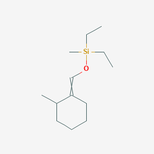 molecular formula C13H26OSi B14474465 Diethyl(methyl)[(2-methylcyclohexylidene)methoxy]silane CAS No. 65179-13-7