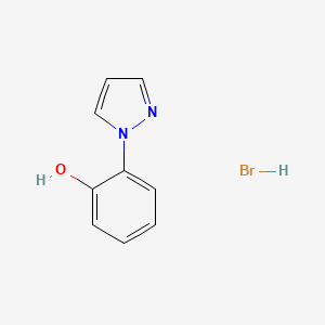 molecular formula C9H9BrN2O B1447447 2-(1H-pyrazol-1-yl)phenol hydrobromide CAS No. 1803562-27-7
