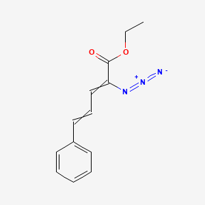 molecular formula C13H13N3O2 B14474531 Ethyl 2-azido-5-phenylpenta-2,4-dienoate CAS No. 65117-56-8