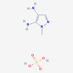 molecular formula C4H10N4O4S B144746 1-Methyl-1H-pyrazole-4,5-diamine sulfate CAS No. 20055-01-0