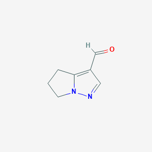 molecular formula C7H8N2O B1447461 5,6-Dihydro-4H-pyrrolo[1,2-B]pyrazole-3-carbaldehyde CAS No. 1260667-91-1