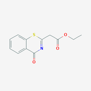 molecular formula C12H11NO3S B14474624 Ethyl (4-oxo-4H-1,3-benzothiazin-2-yl)acetate CAS No. 67433-03-8