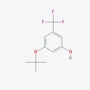 molecular formula C11H13F3O2 B1447463 3-(Tert-butoxy)-5-(trifluoromethyl)phenol CAS No. 1243450-56-7