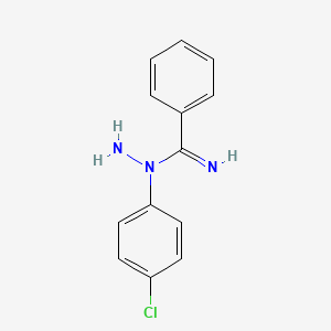 molecular formula C13H12ClN3 B14474638 N-(4-Chlorophenyl)benzenecarboximidohydrazide CAS No. 65417-58-5