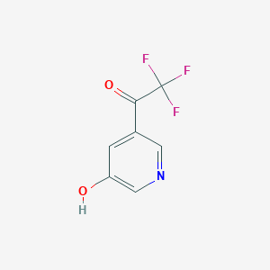 molecular formula C7H4F3NO2 B1447466 2,2,2-Trifluoro-1-(5-hydroxypyridin-3-YL)ethanone CAS No. 1060804-64-9