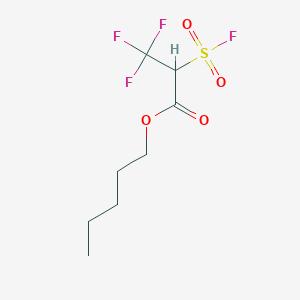 molecular formula C8H12F4O4S B14474713 Pentyl 3,3,3-trifluoro-2-(fluorosulfonyl)propanoate CAS No. 67497-96-5
