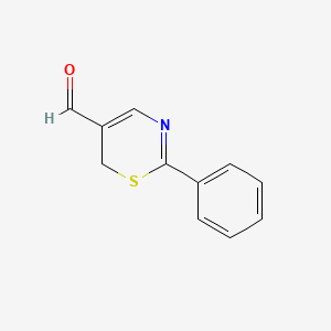 molecular formula C11H9NOS B14474737 2-Phenyl-6H-1,3-thiazine-5-carbaldehyde CAS No. 72856-34-9