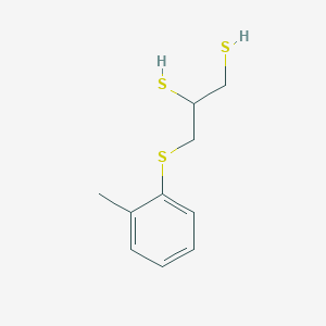molecular formula C10H14S3 B14474796 3-[(2-Methylphenyl)sulfanyl]propane-1,2-dithiol CAS No. 66989-19-3