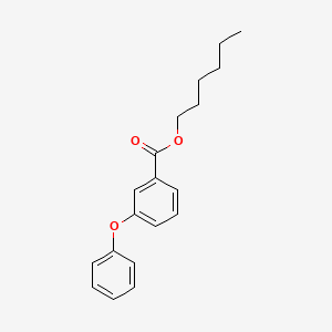 molecular formula C19H22O3 B14474797 Benzoic acid, 3-phenoxy-, hexyl ester CAS No. 69200-14-2