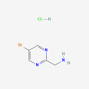 molecular formula C5H7BrClN3 B1447481 (5-Bromopyrimidin-2-yl)methanamine hydrochloride CAS No. 1240594-62-0