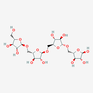 molecular formula C20H34O17 B1447484 (2R,3R,4R,5S)-5-[[(2R,3R,4R,5S)-5-[[(2R,3R,4R,5S)-5-[[(2R,3R,4R,5S)-3,4-dihydroxy-5-(hydroxymethyl)oxolan-2-yl]oxymethyl]-3,4-dihydroxyoxolan-2-yl]oxymethyl]-3,4-dihydroxyoxolan-2-yl]oxymethyl]oxolane-2,3,4-triol CAS No. 190852-24-5