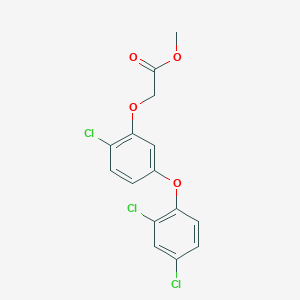 molecular formula C15H11Cl3O4 B14474878 Methyl [2-chloro-5-(2,4-dichlorophenoxy)phenoxy]acetate CAS No. 68533-72-2