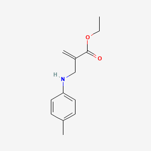 molecular formula C13H17NO2 B14474939 Ethyl 2-[(4-methylanilino)methyl]prop-2-enoate CAS No. 67567-27-5