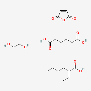 molecular formula C20H34O11 B14474948 Ethane-1,2-diol;2-ethylhexanoic acid;furan-2,5-dione;hexanedioic acid CAS No. 65970-51-6