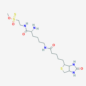 molecular formula C21H36F3N5O7S3 B014475 Biocytinamidoethyl Methanethiosulfonate, Trifluroacetic Acid Salt CAS No. 353754-92-4