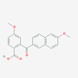 molecular formula C20H16O5 B14475030 4-Methoxy-2-(6-methoxynaphthalene-2-carbonyl)benzoic acid CAS No. 67448-86-6