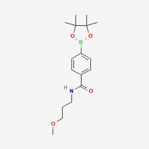 molecular formula C17H26BNO4 B1447504 N-(3-methoxypropyl)-4-(tetramethyl-1,3,2-dioxaborolan-2-yl)benzamide CAS No. 1509932-25-5