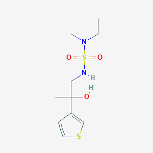 molecular formula C10H18N2O3S2 B1447506 Ethyl({[2-hydroxy-2-(thiophen-3-yl)propyl]sulfamoyl})methylamine CAS No. 1445722-18-8