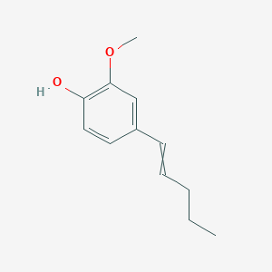 molecular formula C12H16O2 B14475069 2-Methoxy-4-(pent-1-EN-1-YL)phenol CAS No. 72898-31-8