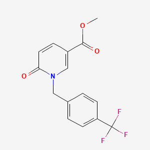 Methyl 6-oxo-1-{[4-(trifluoromethyl)phenyl]methyl}-1,6-dihydropyridine-3-carboxylate
