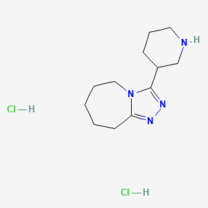 3-piperidin-3-yl-6,7,8,9-tetrahydro-5H-[1,2,4]triazolo[4,3-a]azepine dihydrochloride