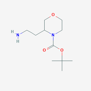 B1447519 tert-Butyl 3-(2-aminoethyl)morpholine-4-carboxylate CAS No. 1174636-48-6