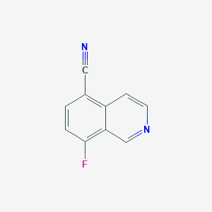 molecular formula C10H5FN2 B1447520 8-Fluoroisoquinoline-5-carbonitrile CAS No. 1368344-45-9