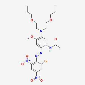 molecular formula C25H29BrN6O8 B14475213 Acetamide, N-[5-[bis[2-(2-propenyloxy)ethyl]amino]-2-[(2-bromo-4,6-dinitrophenyl)azo]-4-methoxyphenyl]- CAS No. 72894-20-3