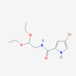 molecular formula C11H17BrN2O3 B1447522 4-bromo-N-(2,2-diethoxyethyl)-1H-pyrrole-2-carboxamide CAS No. 1501196-59-3