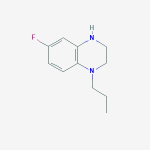 molecular formula C11H15FN2 B1447529 6-Fluoro-1-propyl-1,2,3,4-tetrahydroquinoxaline CAS No. 1506367-83-4