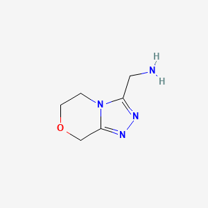 molecular formula C6H10N4O B1447530 5H,6H,8H-[1,2,4]triazolo[3,4-c][1,4]oxazin-3-ylmethanamine CAS No. 1535338-19-2