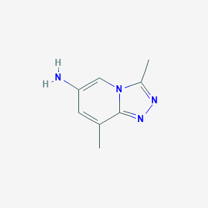 molecular formula C8H10N4 B1447531 3,8-Dimethyl-[1,2,4]triazolo[4,3-a]pyridin-6-amine CAS No. 1215932-77-6