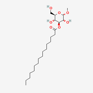 molecular formula C23H44O7 B14475314 Methyl-O(3)-palmitoyl-alpha-D-glucopyranoside CAS No. 66891-06-3