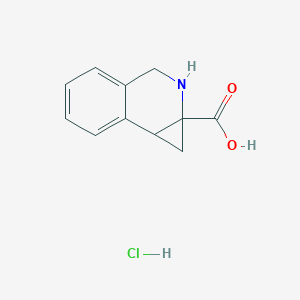 molecular formula C11H12ClNO2 B1447536 5H,6H,6aH,7H,7aH-cyclopropa[c]isoquinoline-6a-carboxylic acid hydrochloride CAS No. 298210-01-2