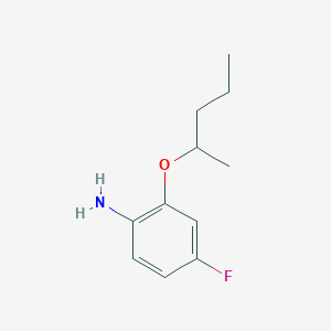 molecular formula C11H16FNO B1447545 4-氟-2-(戊-2-氧基)苯胺 CAS No. 1373233-19-2