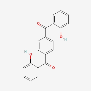 molecular formula C20H14O4 B14475498 (1,4-Phenylene)bis[(2-hydroxyphenyl)methanone] CAS No. 66832-95-9