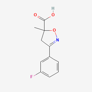 3-(3-Fluorophenyl)-5-methyl-4,5-dihydro-1,2-oxazole-5-carboxylic acid