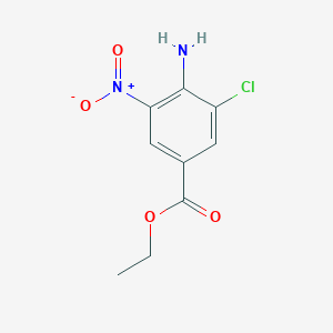 molecular formula C9H9ClN2O4 B1447559 Ethyl 4-amino-3-chloro-5-nitrobenzoate CAS No. 1427460-85-2