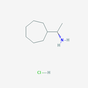 molecular formula C9H20ClN B1447564 (1S)-1-cycloheptylethan-1-amine hydrochloride CAS No. 177859-53-9