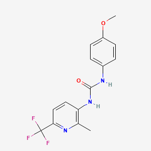 molecular formula C15H14F3N3O2 B1447571 N-(4-Methoxyphenyl)-N'-[2-methyl-6-(trifluoromethyl)pyridin-3-yl]urea CAS No. 1227954-51-9