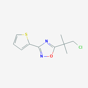 5-(1-Chloro-2-methylpropan-2-yl)-3-(thiophen-2-yl)-1,2,4-oxadiazole