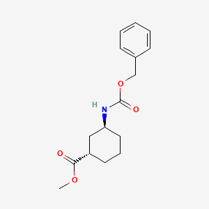 molecular formula C16H21NO4 B1447574 methyl (1S,3S)-3-(phenylmethoxycarbonylamino)cyclohexane-1-carboxylate CAS No. 1035325-22-4