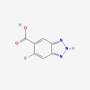 molecular formula C7H4FN3O2 B1447578 5-Fluoro-1H-benzo[d][1,2,3]triazole-6-carboxylic acid CAS No. 1427081-62-6