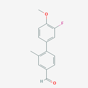 4-(3-Fluoro-4-methoxyphenyl)-3-methylbenzaldehyde