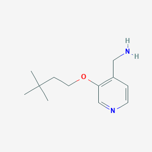 molecular formula C12H20N2O B1447583 [3-(3,3-Dimethylbutoxy)pyridin-4-yl]methanamine CAS No. 1515070-45-7