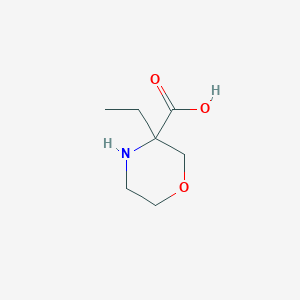 molecular formula C7H13NO3 B1447585 3-乙基吗啉-3-羧酸 CAS No. 1519210-56-0