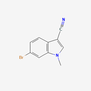 molecular formula C10H7BrN2 B1447586 6-Bromo-1-methyl-1H-indole-3-carbonitrile CAS No. 1361092-69-4