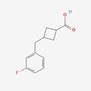 B1447587 3-(3-Fluorobenzyl)cyclobutanecarboxylic acid CAS No. 1399654-17-1